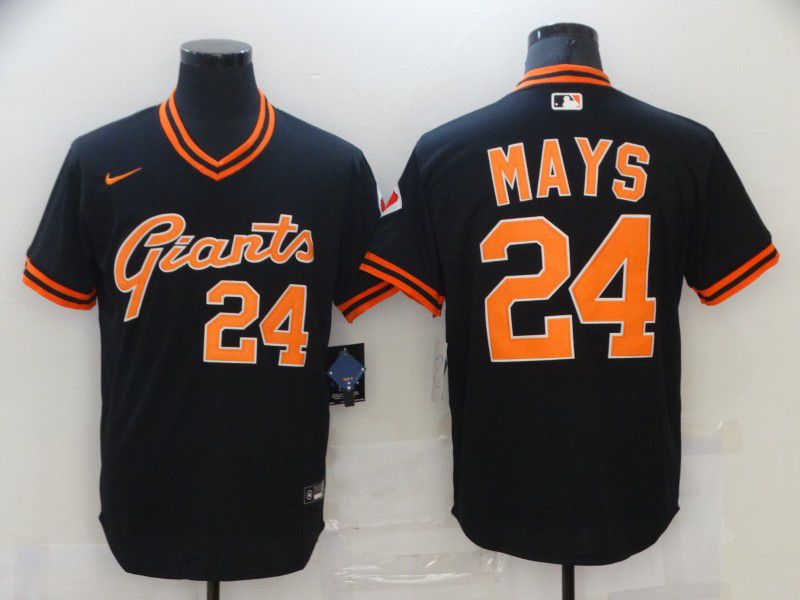 Men San Francisco Giants #24 Mays Black Game 2021 Nike MLB Jersey->san francisco giants->MLB Jersey